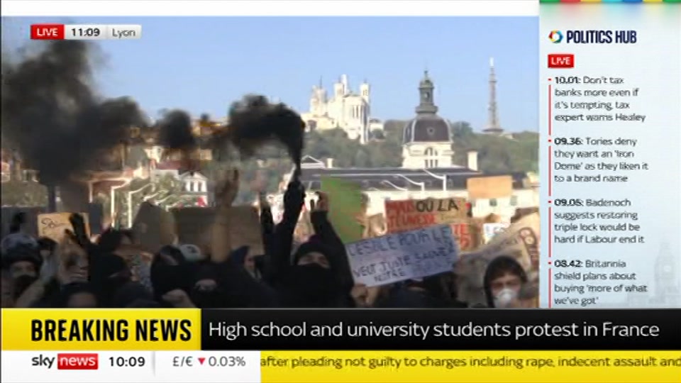 Still from Sky News at 9:00