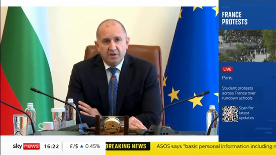 Broadcast still at 22m. Sky News, Sky News Today with Jayne Secker, 6 October 2026.