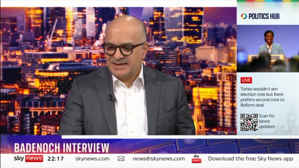Still from Sky News at 17:00