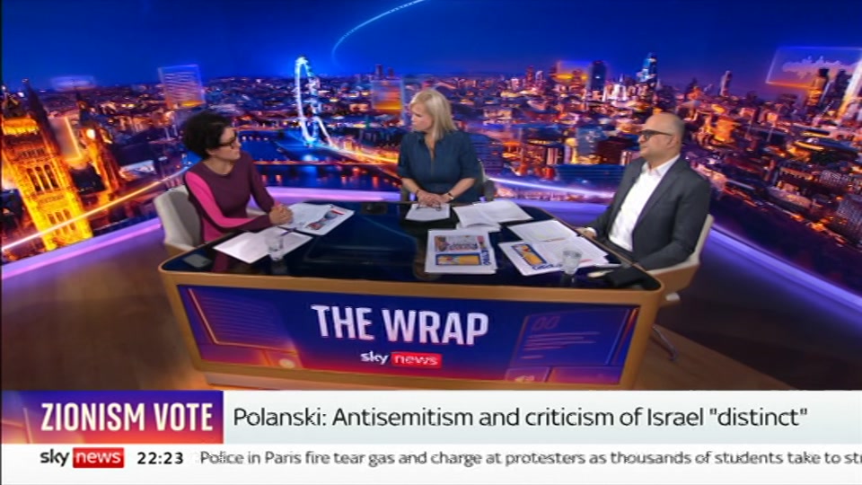 Still from Sky News at 23:30