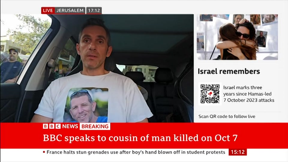 Broadcast still at 12m 30s. BBC News, Verified Live, 7 October 2026.