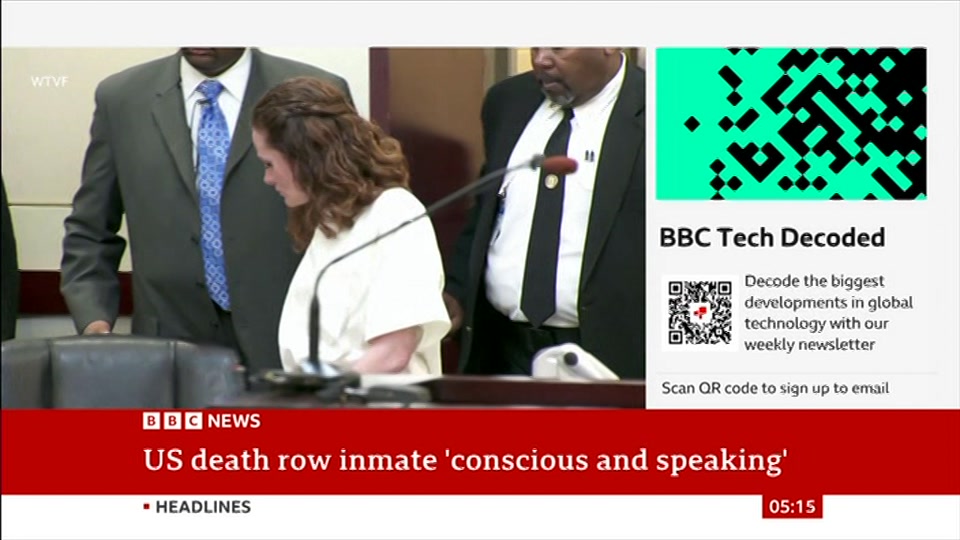 Still from BBC News at 15:00