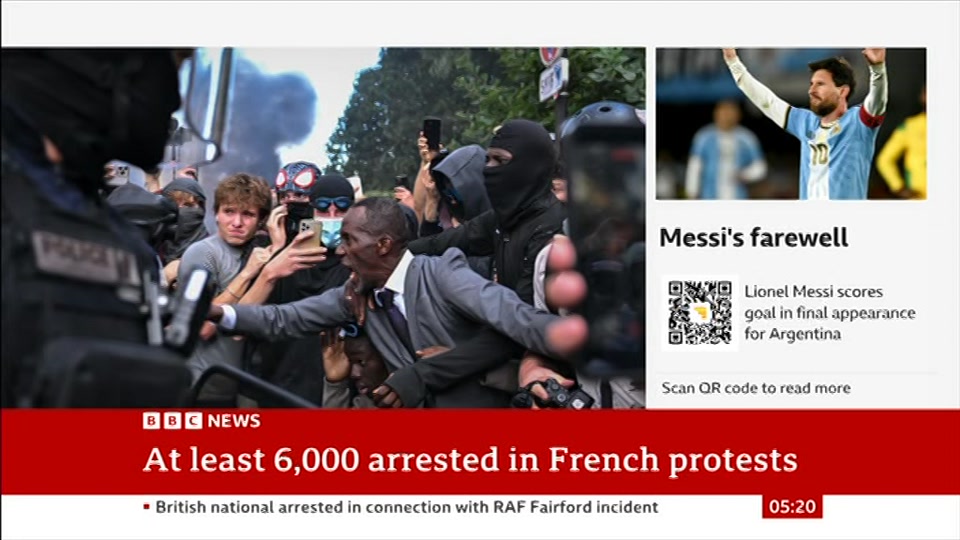 Still from BBC News at 20:00