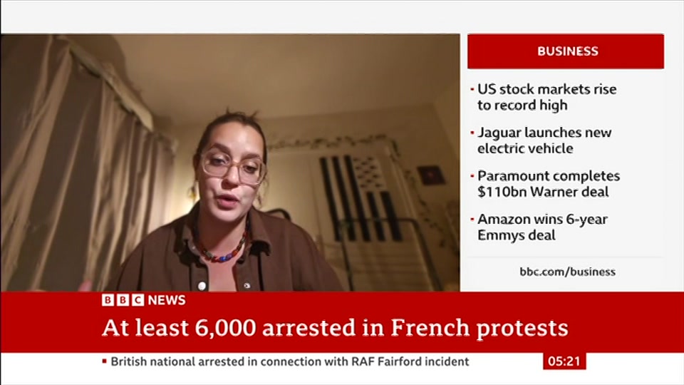Broadcast still at 21m. BBC News, 7 October 2026.