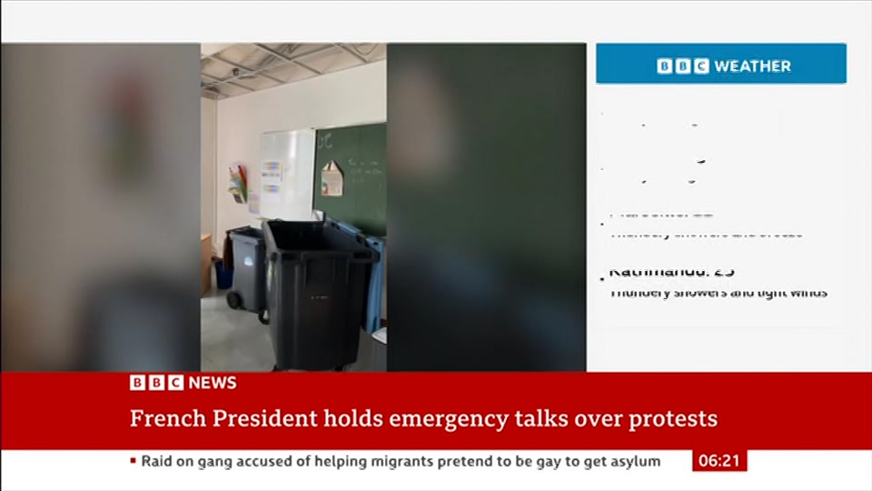 Broadcast still at 21m. BBC News, 7 October 2026.
