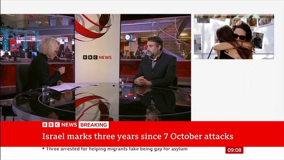Broadcast still at 8m 30s. BBC News, 7 October 2026.