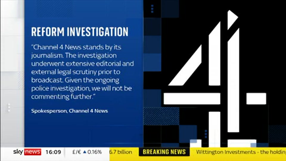 Still from Sky News at 9:00