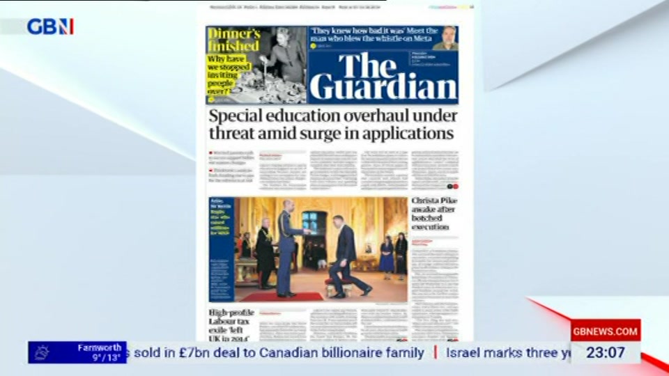 Still from GB News at 7:00