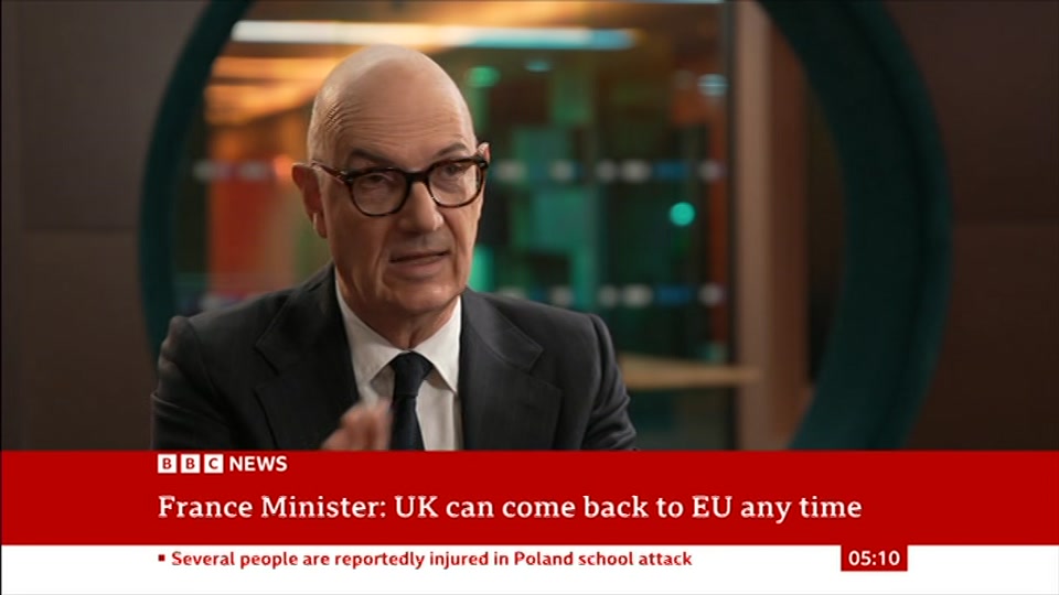 Still from BBC News at 10:00