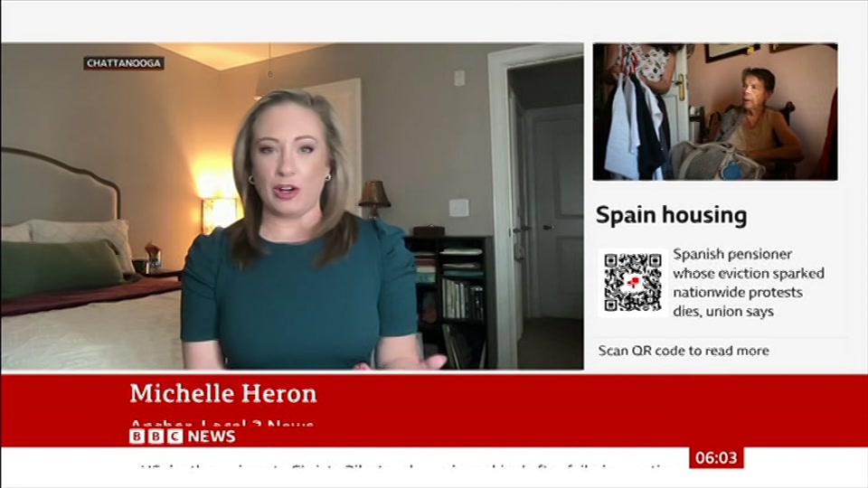 Broadcast still at 3m 30s. BBC News, 8 October 2026.