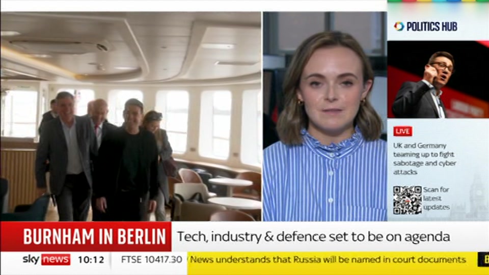 Broadcast still at 12m. Sky News, Sky News Today with Gareth Barlow, 8 October 2026.