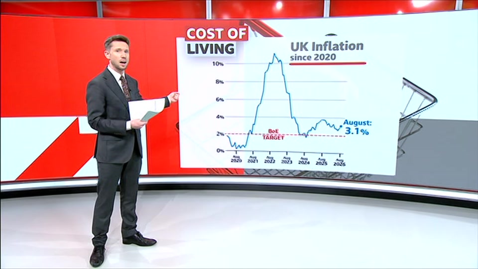 Broadcast still at 51m 30s. BBC One, BBC News at One including..., 8 October 2026.
