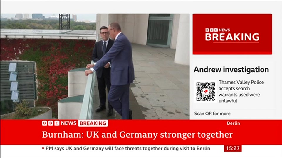Broadcast still at 27m. BBC News, Verified Live, 8 October 2026.