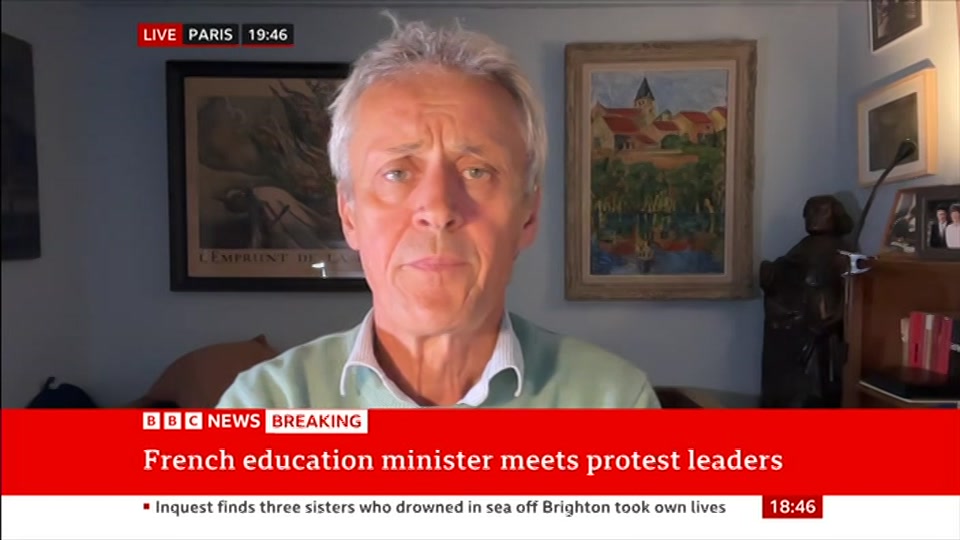 Broadcast still at 16m. BBC News, The World Today with Maryam..., 8 October 2026.