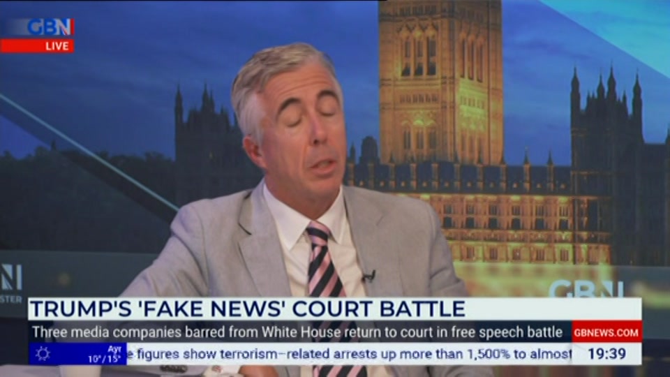 Broadcast still at 39m 30s. GB News, New: Farage, 8 October 2026.