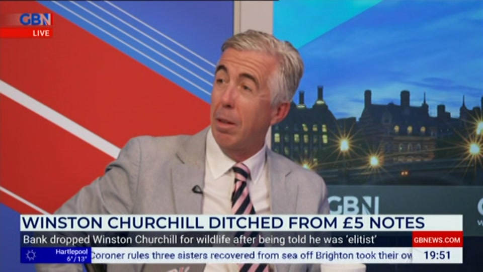 Broadcast still at 51m. GB News, New: Farage, 8 October 2026.