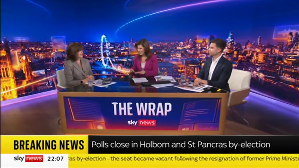 Broadcast still at 7m 30s. Sky News, The Wrap With Anna Botting, 8 October 2026.