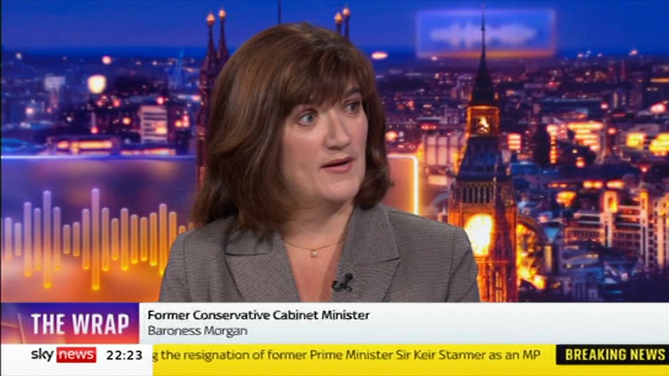 Broadcast still at 23m. Sky News, The Wrap With Anna Botting, 8 October 2026.