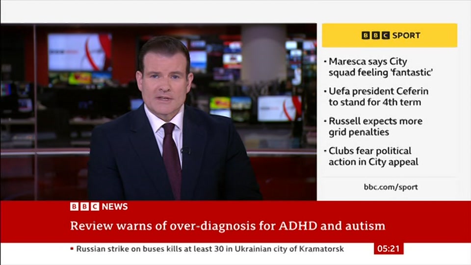 Still from BBC News at 21:30