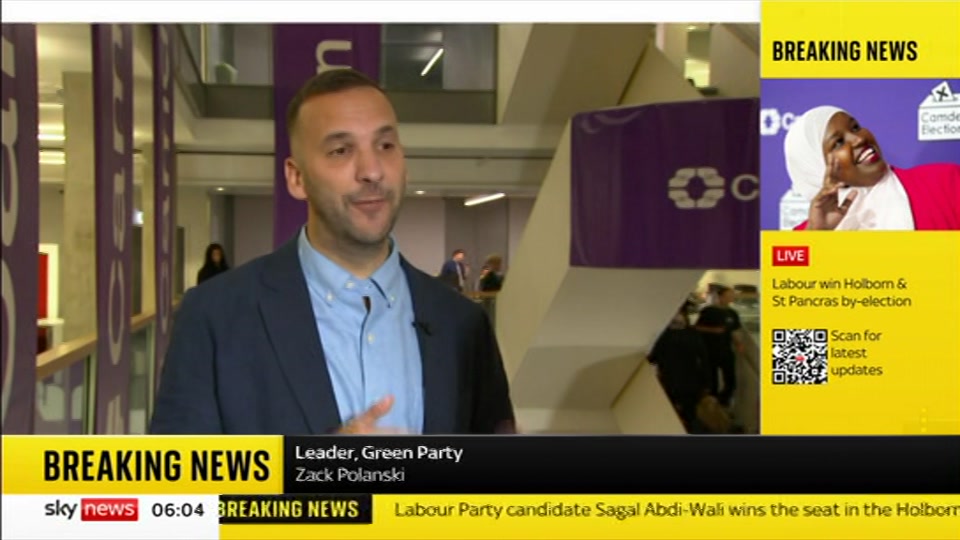 Still from Sky News at 4:00