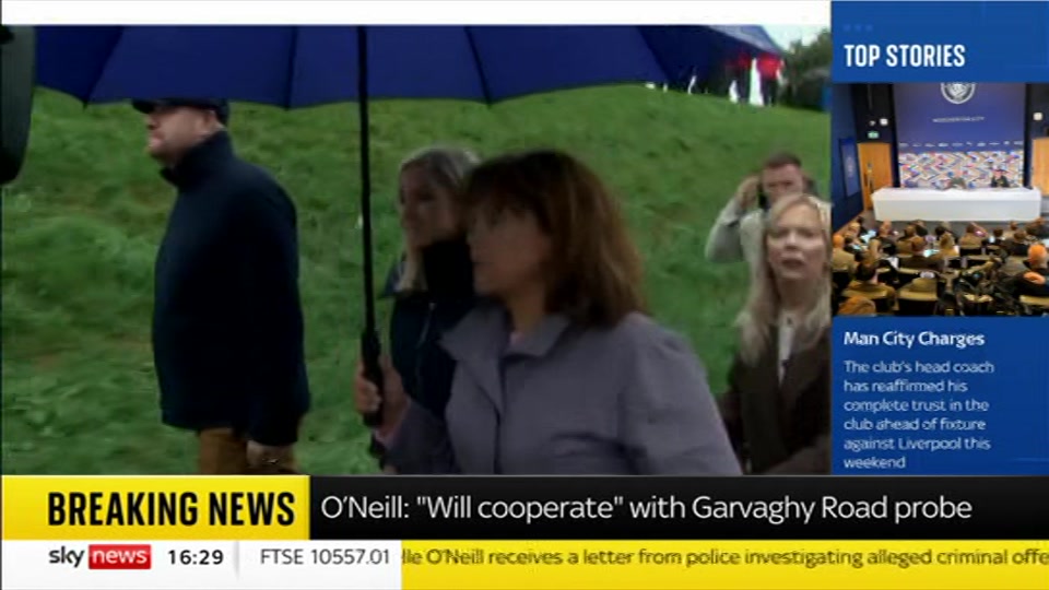 Broadcast still at 29m 30s. Sky News, Sky News Today, 9 October 2026.