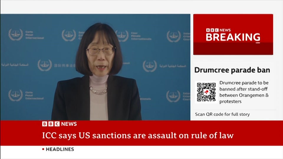 Broadcast still at 18m 30s. BBC News, The Context, 9 October 2026.