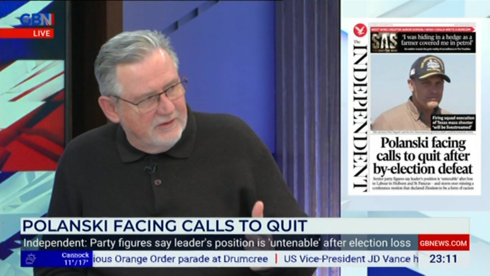 Broadcast still at 11m. GB News, New: Patrick Christys Tonight Late..., 9 October 2026.