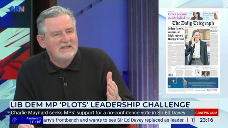 Broadcast still at 16m. GB News, New: Patrick Christys Tonight Late..., 9 October 2026.
