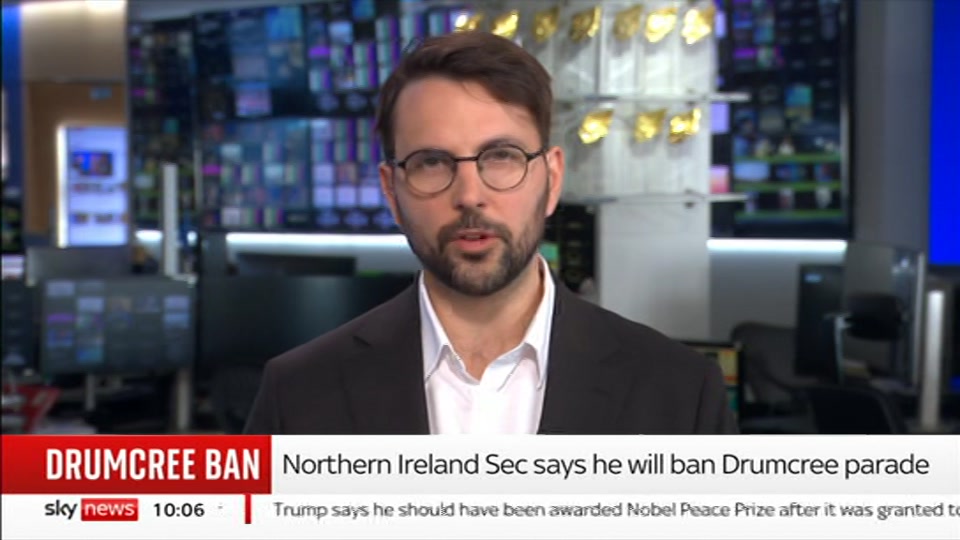 Broadcast still at 6m 30s. Sky News, Sky News Today with Sam Washington, 10 October 2026.