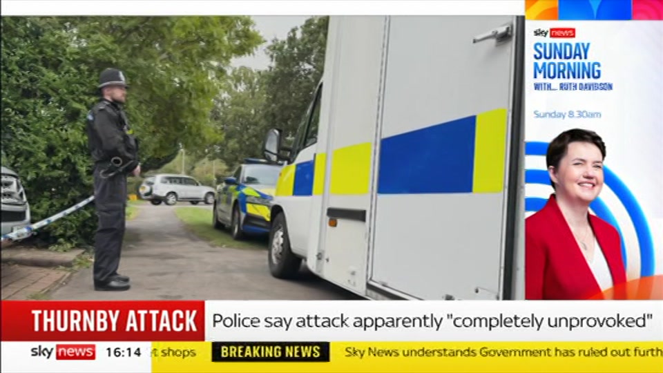 Broadcast still at 14m 30s. Sky News, Sky News Today, 10 October 2026.