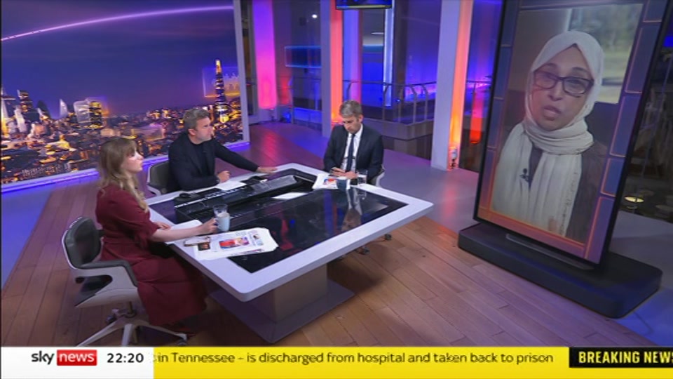 Still from Sky News at 20:30