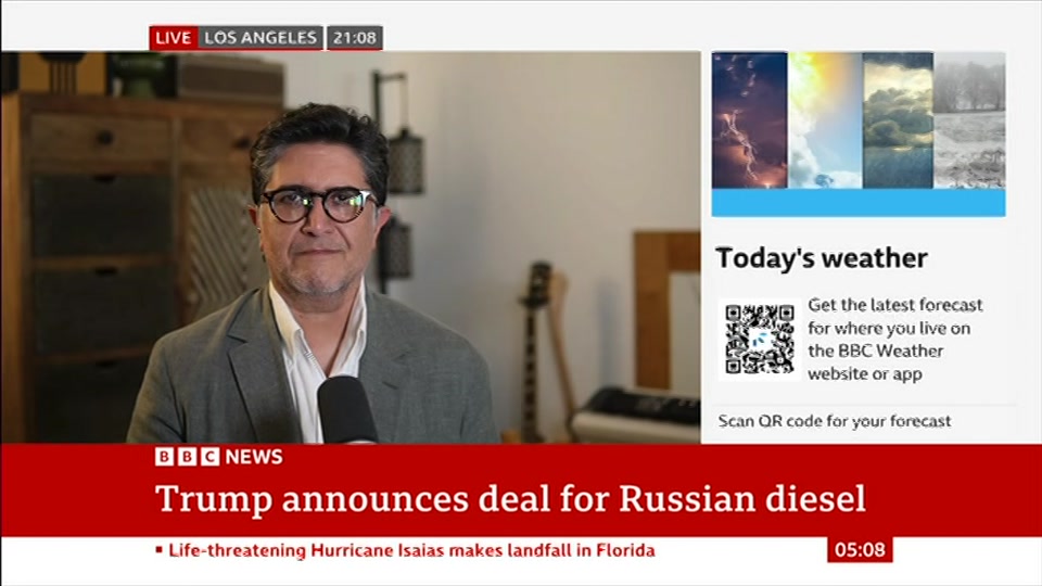 Still from BBC News at 8:00