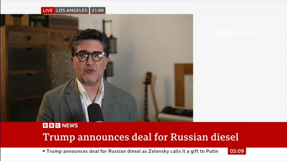 Broadcast still at 9m 30s. BBC News, 10 October 2026.