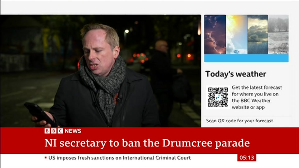 Still from BBC News at 13:30