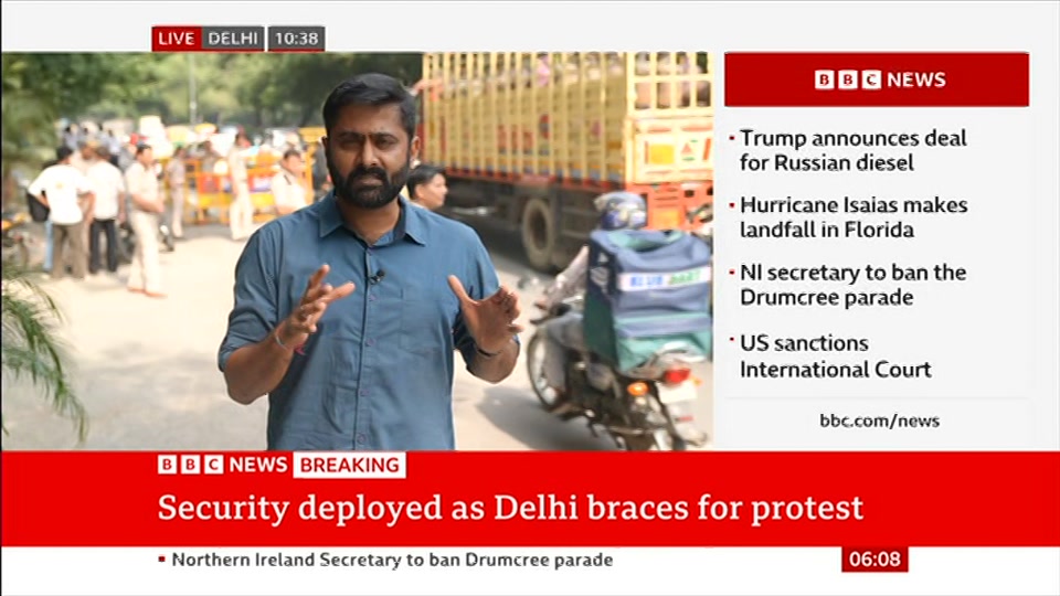 Broadcast still at 8m 30s. BBC News, 10 October 2026.