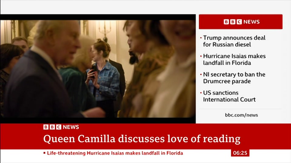 Broadcast still at 25m. BBC News, 10 October 2026.