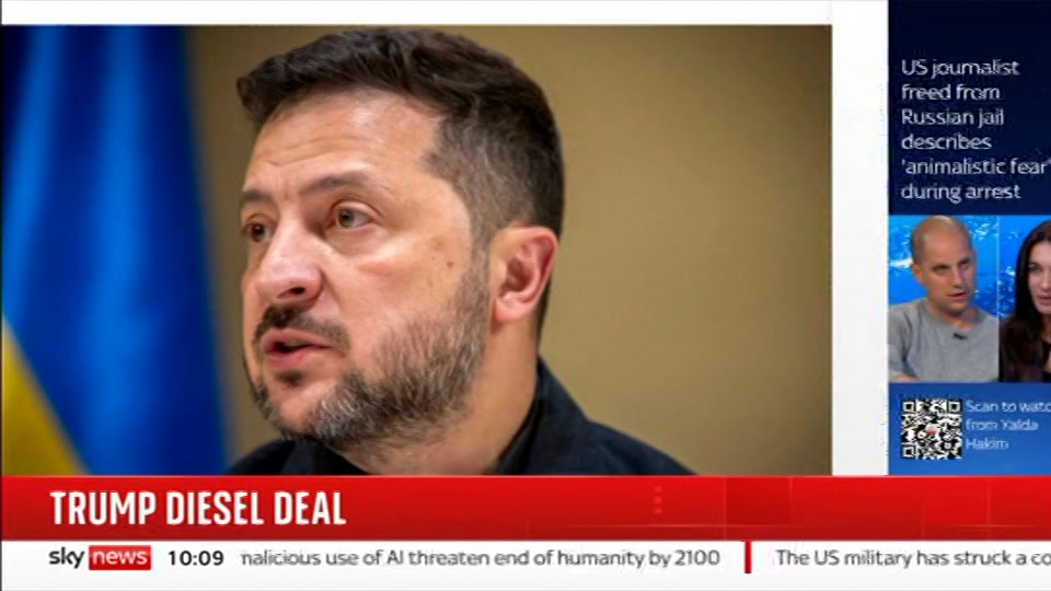 Still from Sky News at 9:00
