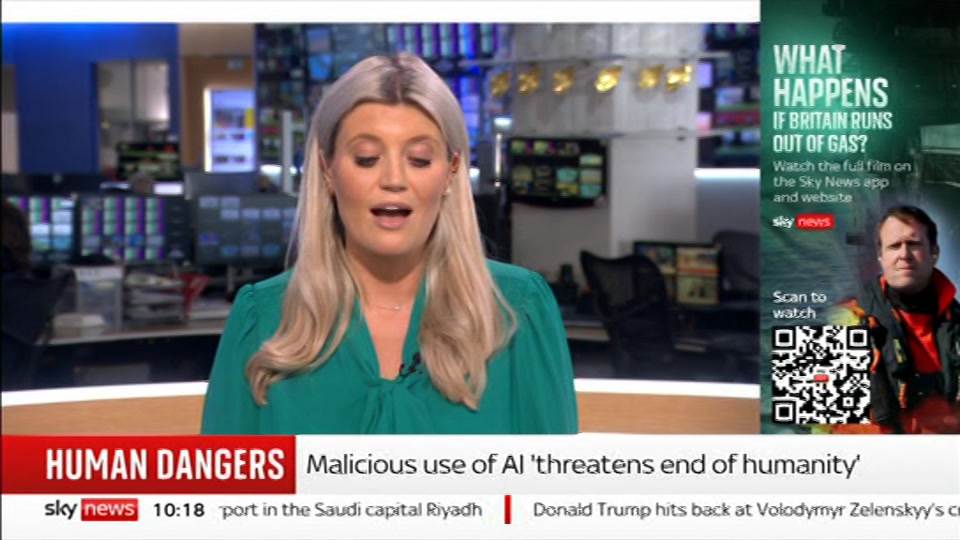 Broadcast still at 18m 30s. Sky News, Sky News Today With Matt Barbet, 11 October 2026.