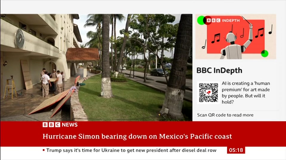 Still from BBC News at 18:30