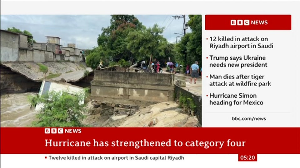 Broadcast still at 20m 30s. BBC News, 11 October 2026.