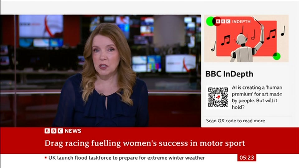 Still from BBC News at 23:00
