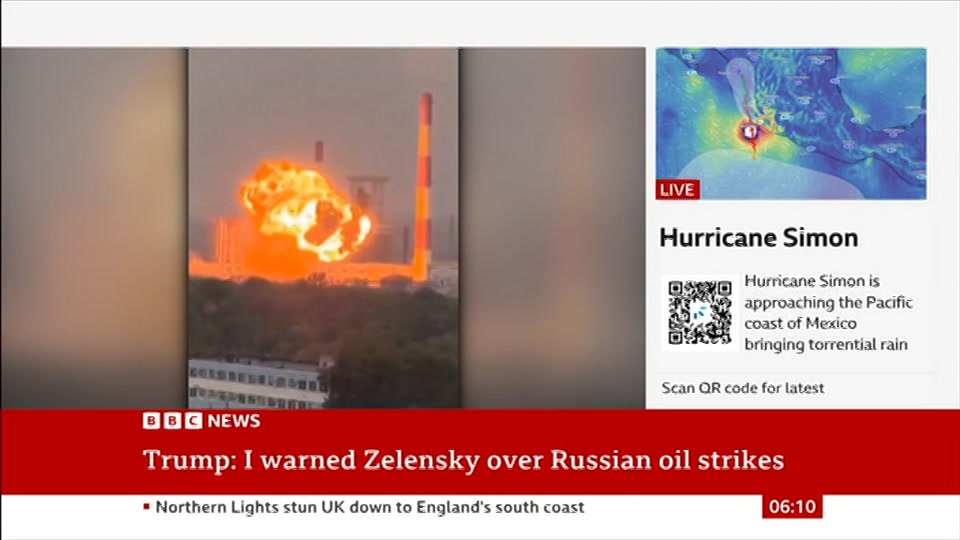 Broadcast still at 10m 30s. BBC News, 11 October 2026.