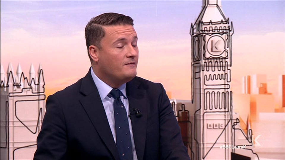 Broadcast still at 16m. BBC One, Sunday with Laura Kuenssberg, 11 October 2026.
