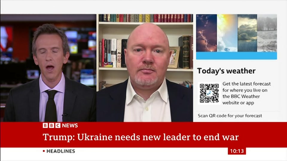 Broadcast still at 13m 30s. BBC News, 11 October 2026.
