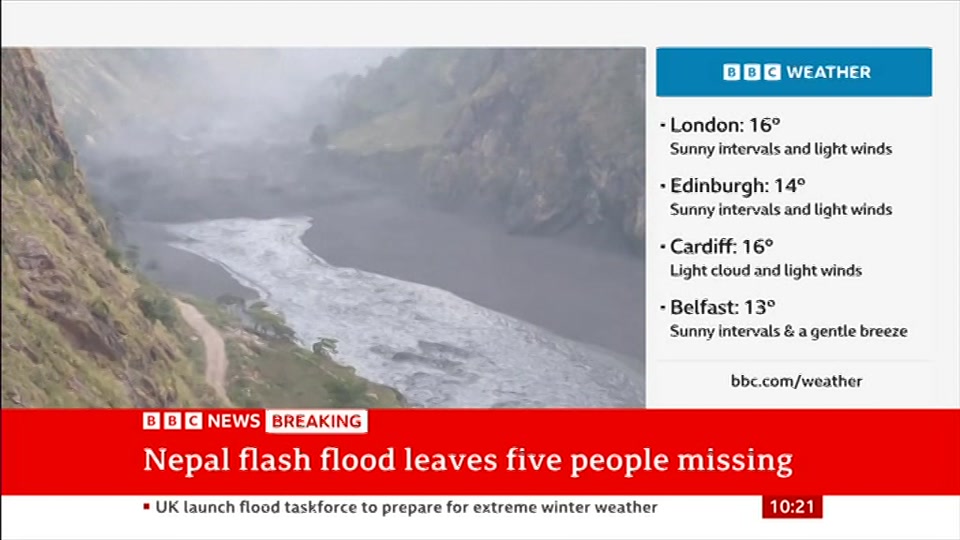 Still from BBC News at 21:00
