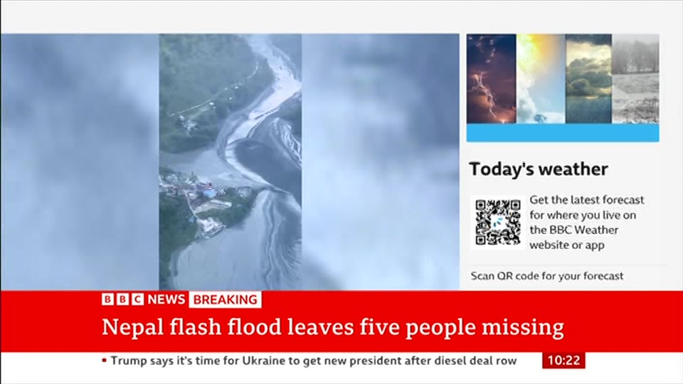 Still from BBC News at 22:00