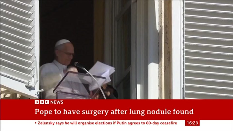 Broadcast still at 23m 30s. BBC News, 11 October 2026.