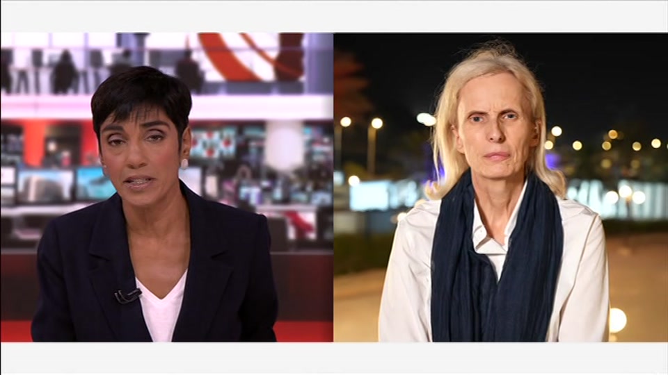 Broadcast still at 3m 30s. BBC One, BBC News, 11 October 2026.