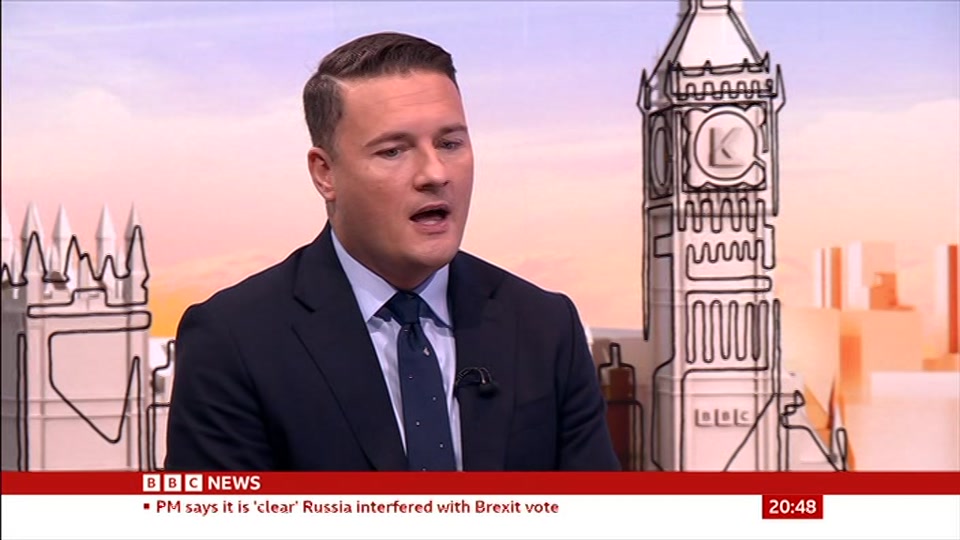 Broadcast still at 18m 30s. BBC News, Newscast, 11 October 2026.