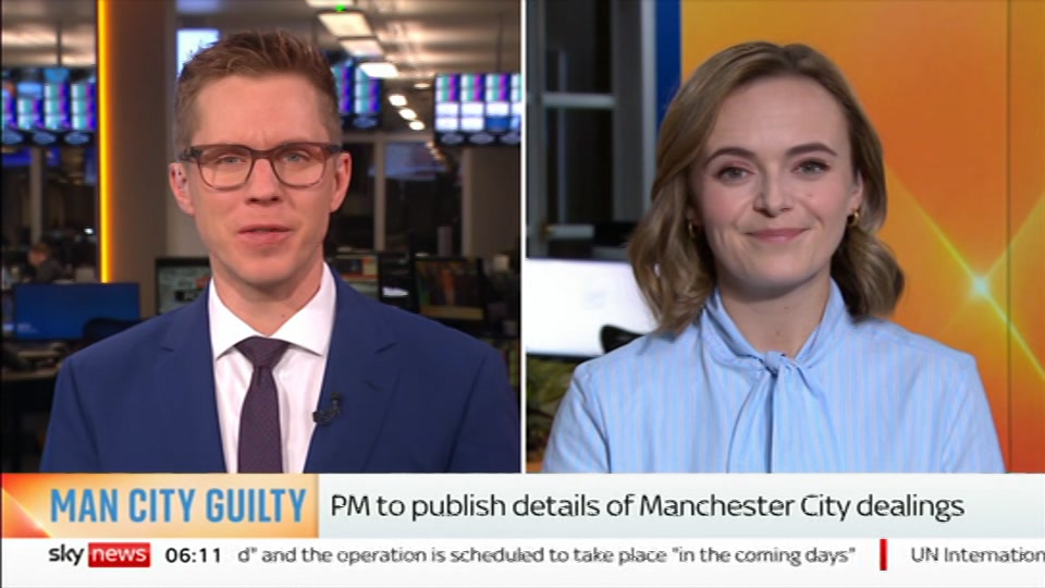 Still from Sky News at 11:00